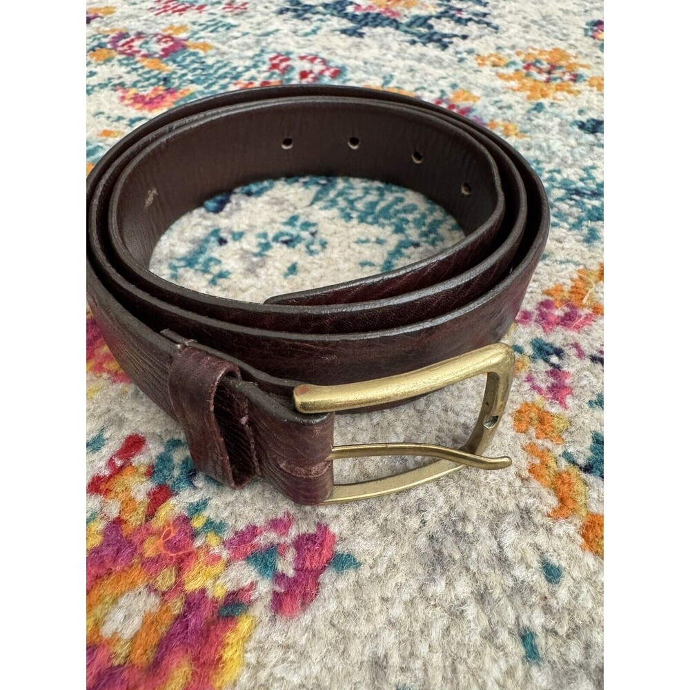 John Henry 38-95 Glazed Buffalo Uruguay Belt 136502-0X Solid‎ Brass